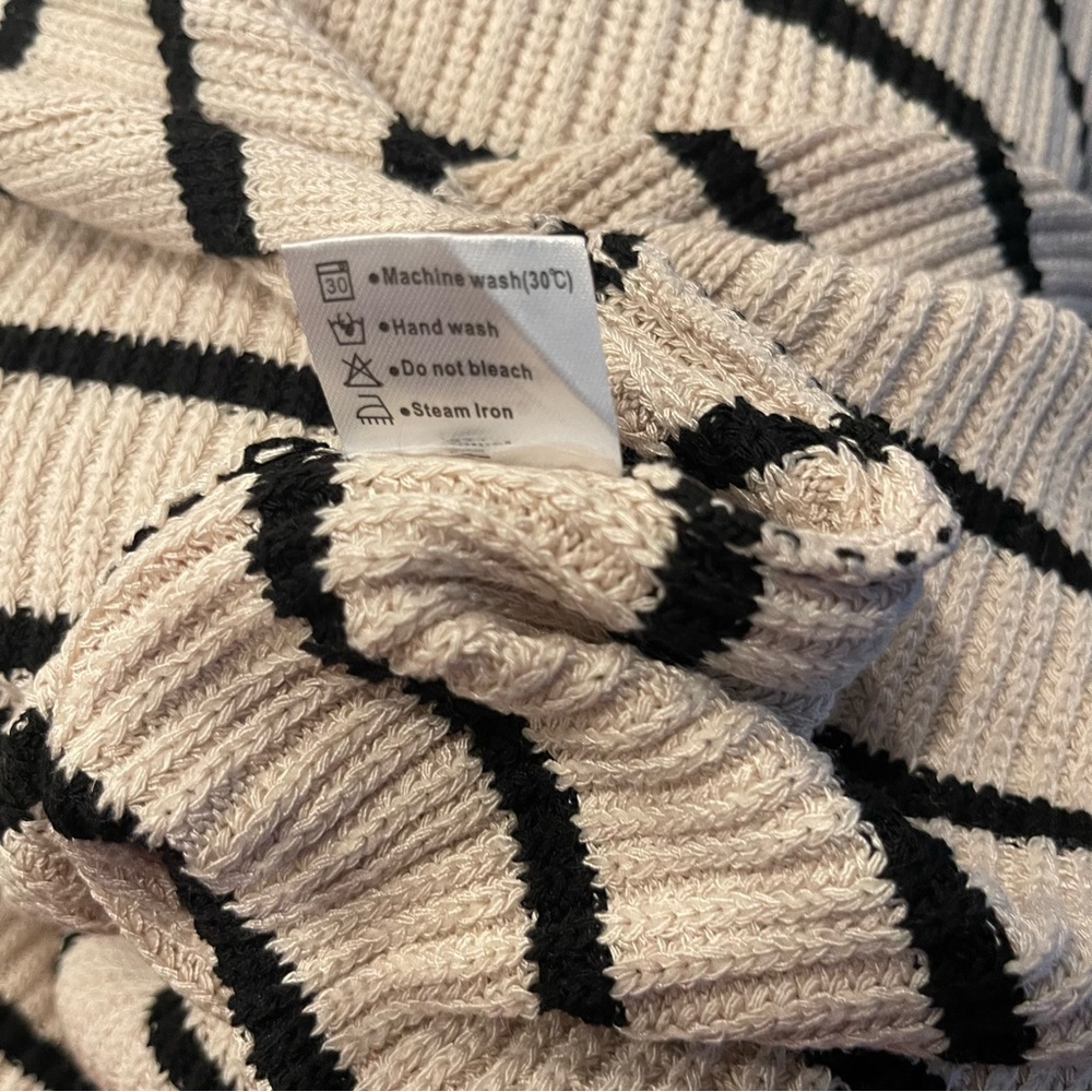 Zesica Tan with Brown Stripes Sweater Dress is New With Tags size: XL - Picture 8 of 10